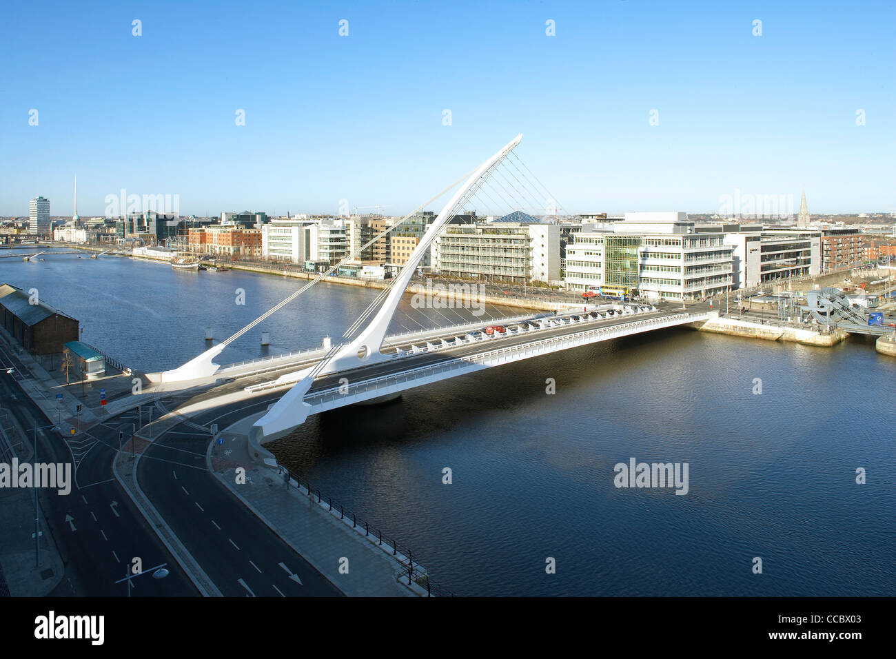 samuel beckett bridge, santiago calatrava, dublin, ireland, 2009 Stock Photo
