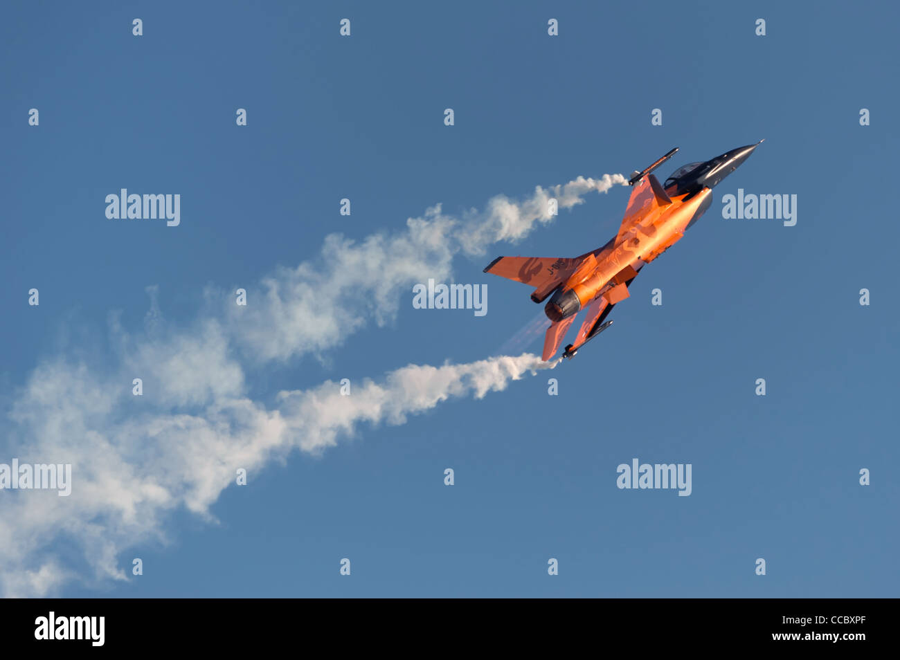 Dutch F-16 Demo Team Stock Photo
