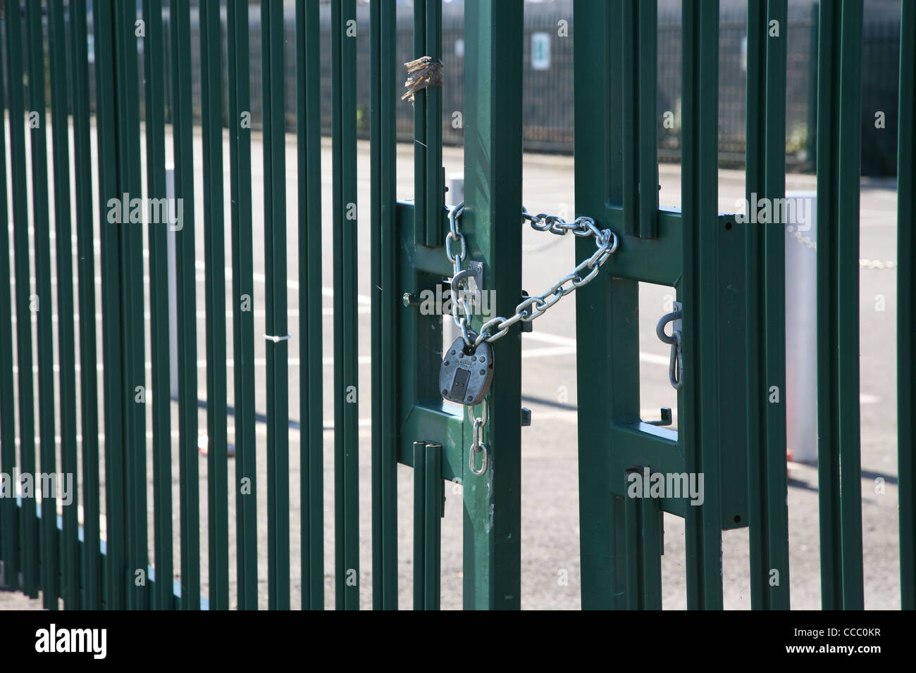 locked gates Stock Photo