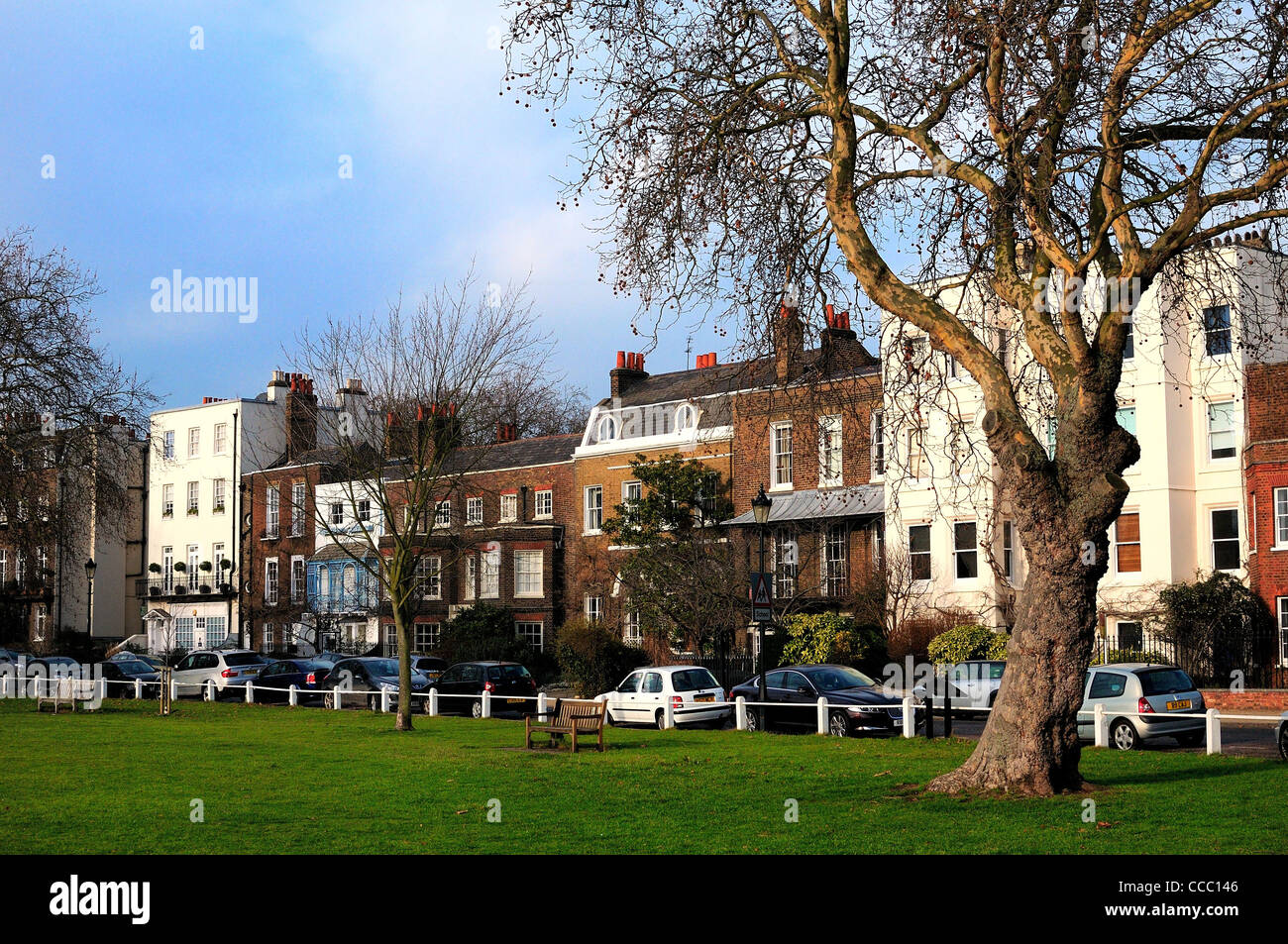Residential housing on Kew Green ,London Stock Photo Alamy