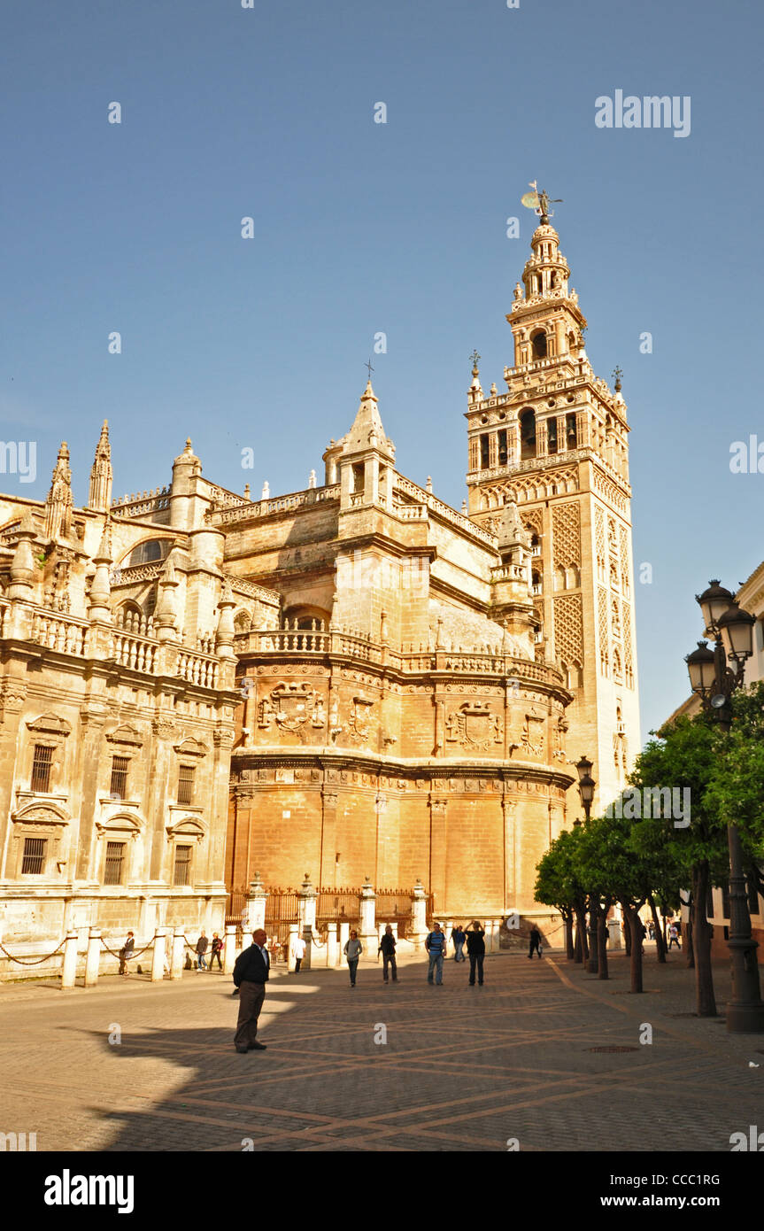 EUROPE, SPAIN, Seville, Catholic Cathedral (one of the largest in the world, 1507, containing original minaret of 13th century Stock Photo