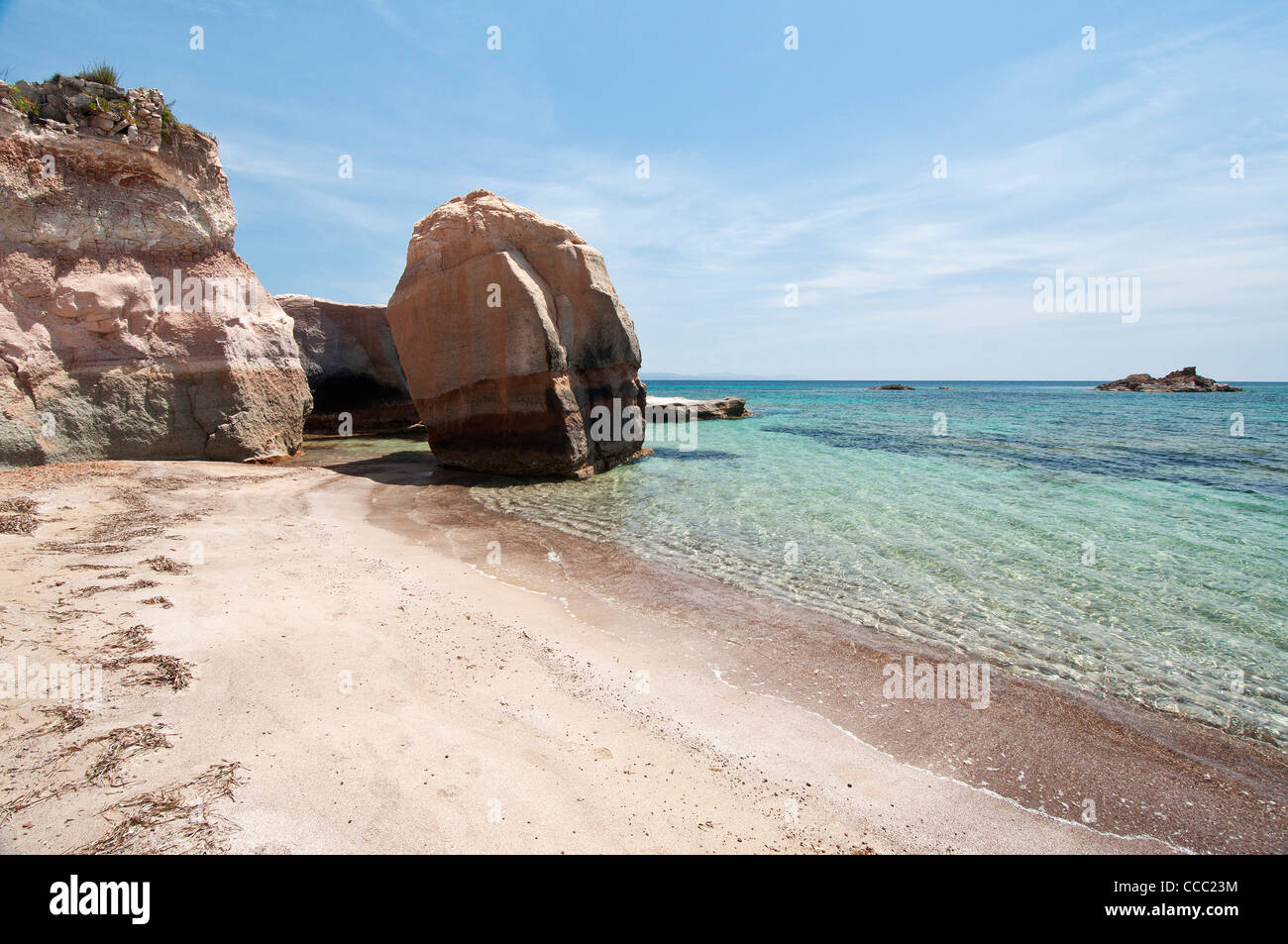 Geniò beach,Carloforte, St Pietro Island, Sulcis Iglesiente, Carbonia Iglesias, Sardinia, Italy, Europe Stock Photo
