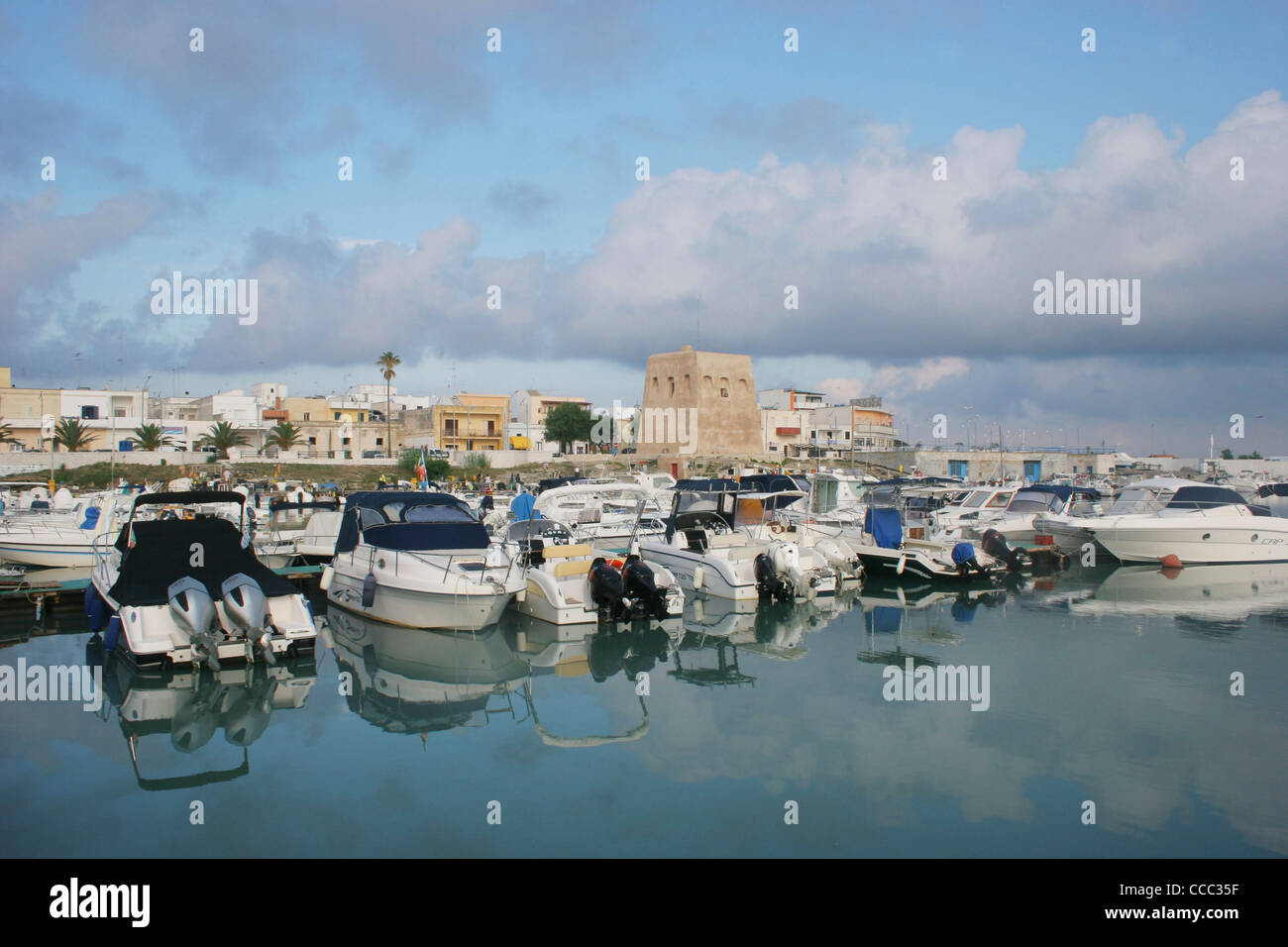 The port, San Foca, Melendugno, Salentine Peninsula, Apulia, Italy Stock Photo