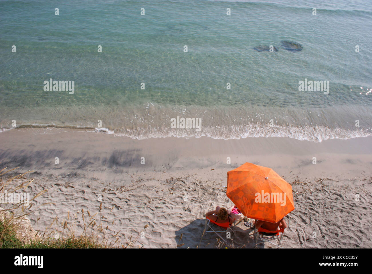The beach, San Foca, Melendugno, Salentine Peninsula, Apulia, Italy Stock Photo