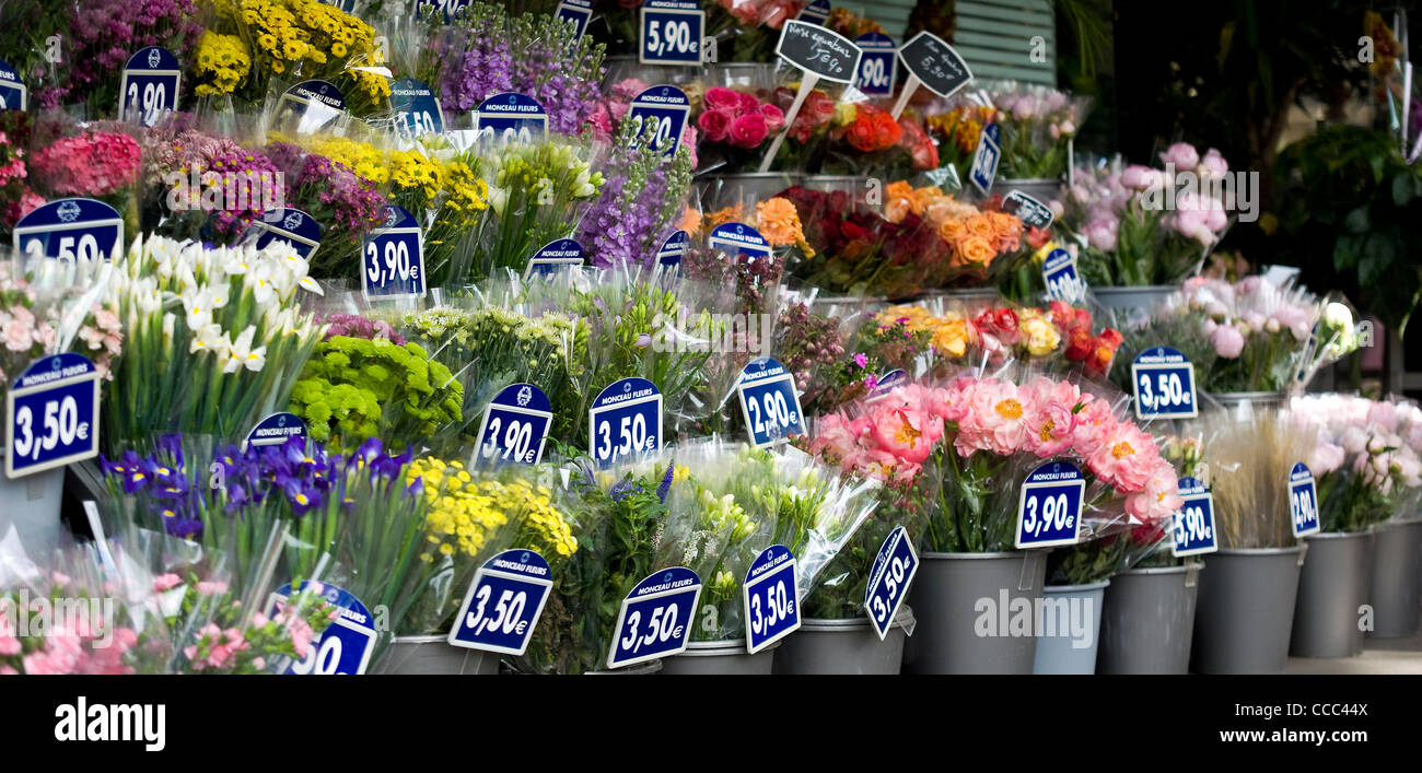 Flowers shop, Paris France Stock Photo Alamy