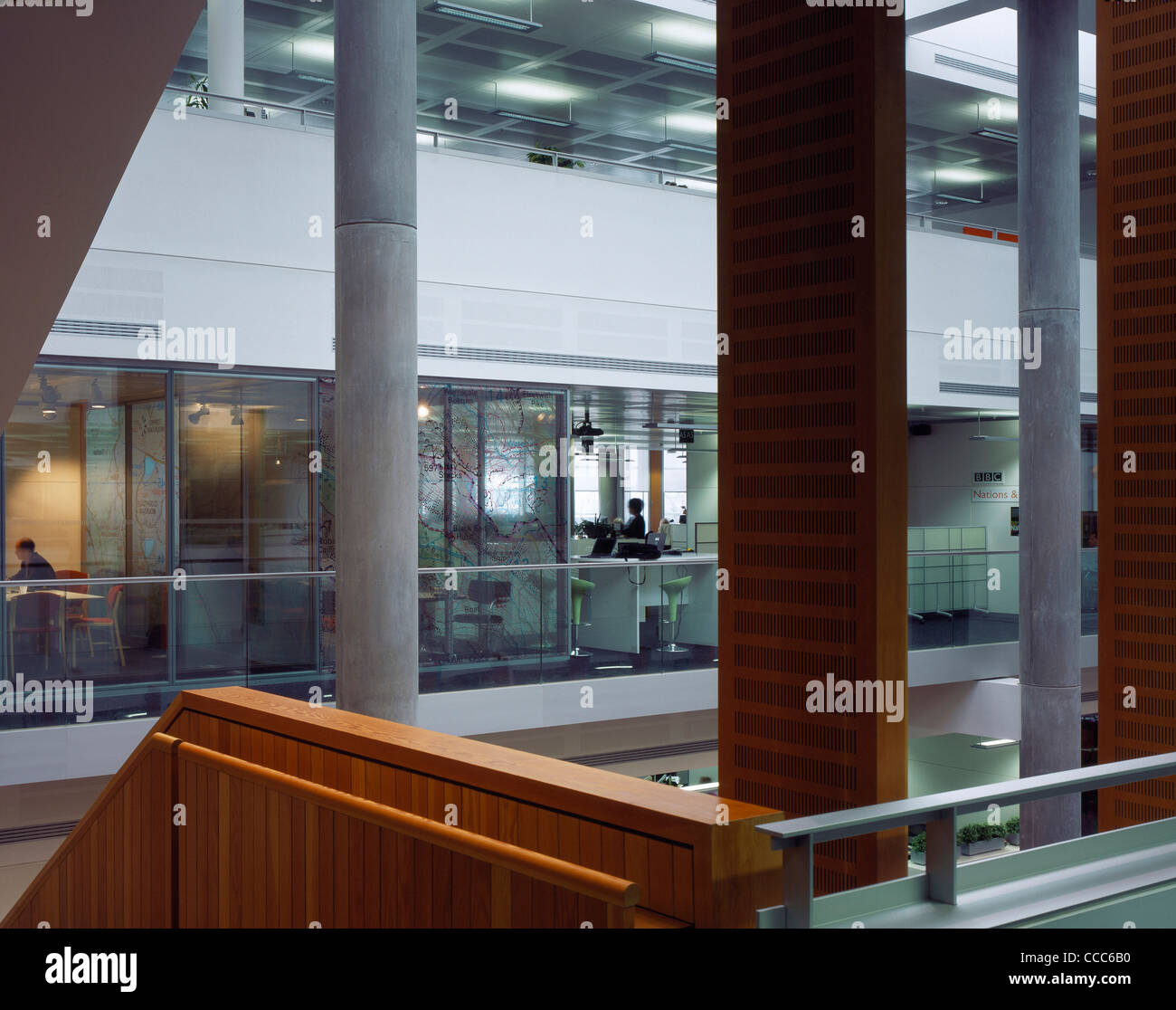 BBC MEDIA VILLAGE MEDIA CENTRE ATRIUM Stock Photo Alamy