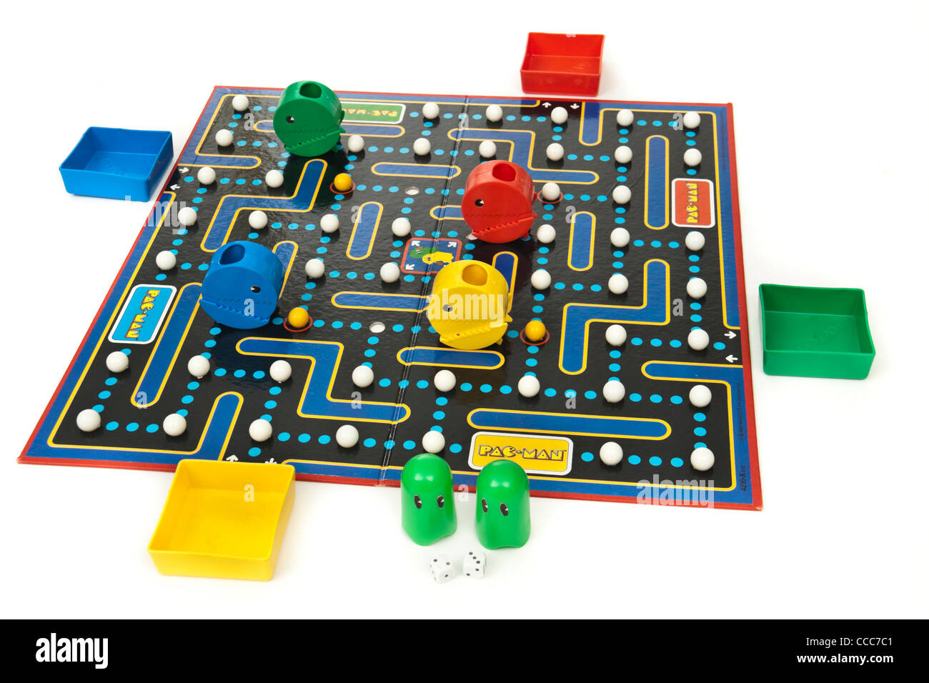 Vintage 1980's Pac-Man board game version of the classic arcade game by NAMCO Stock Photo