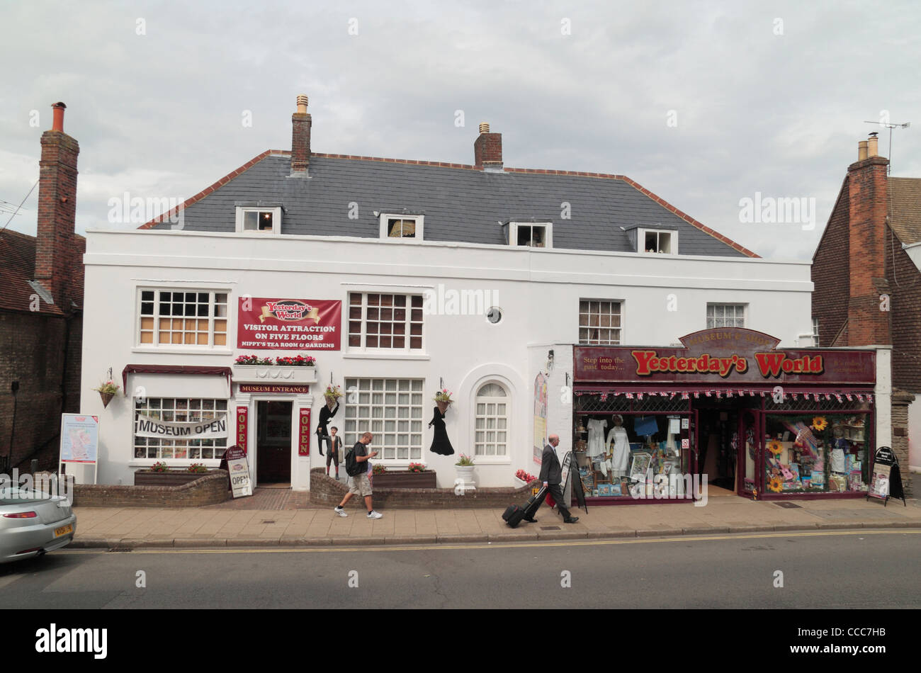 'Yesterday's World' museum and shop on High Street, Battle, East Sussex, UK. Stock Photo
