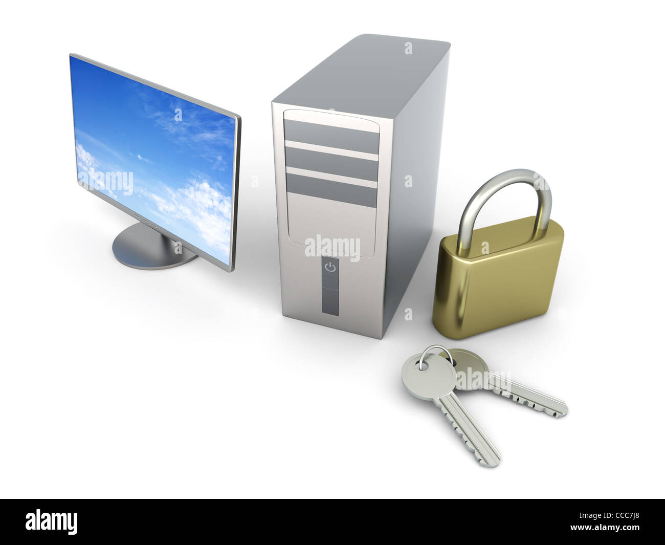 A secure Desktop PC Stock Photo Alamy