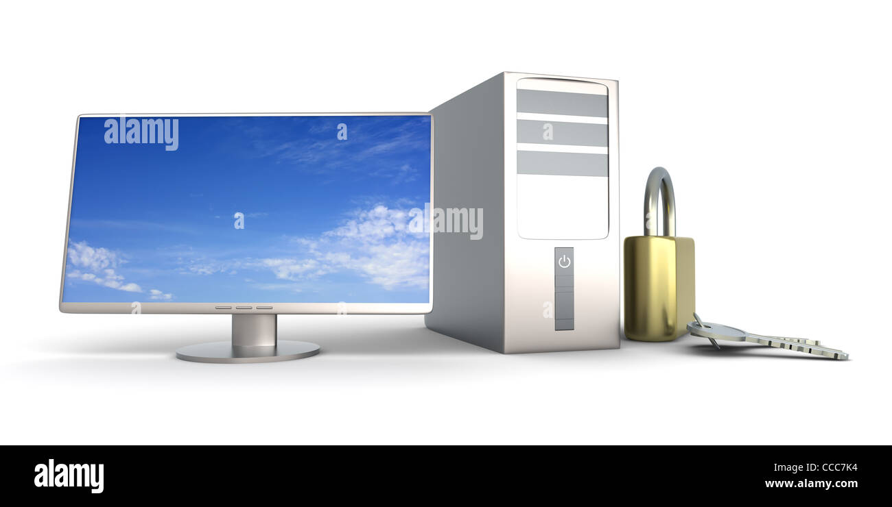 A secure Desktop PC Stock Photo Alamy