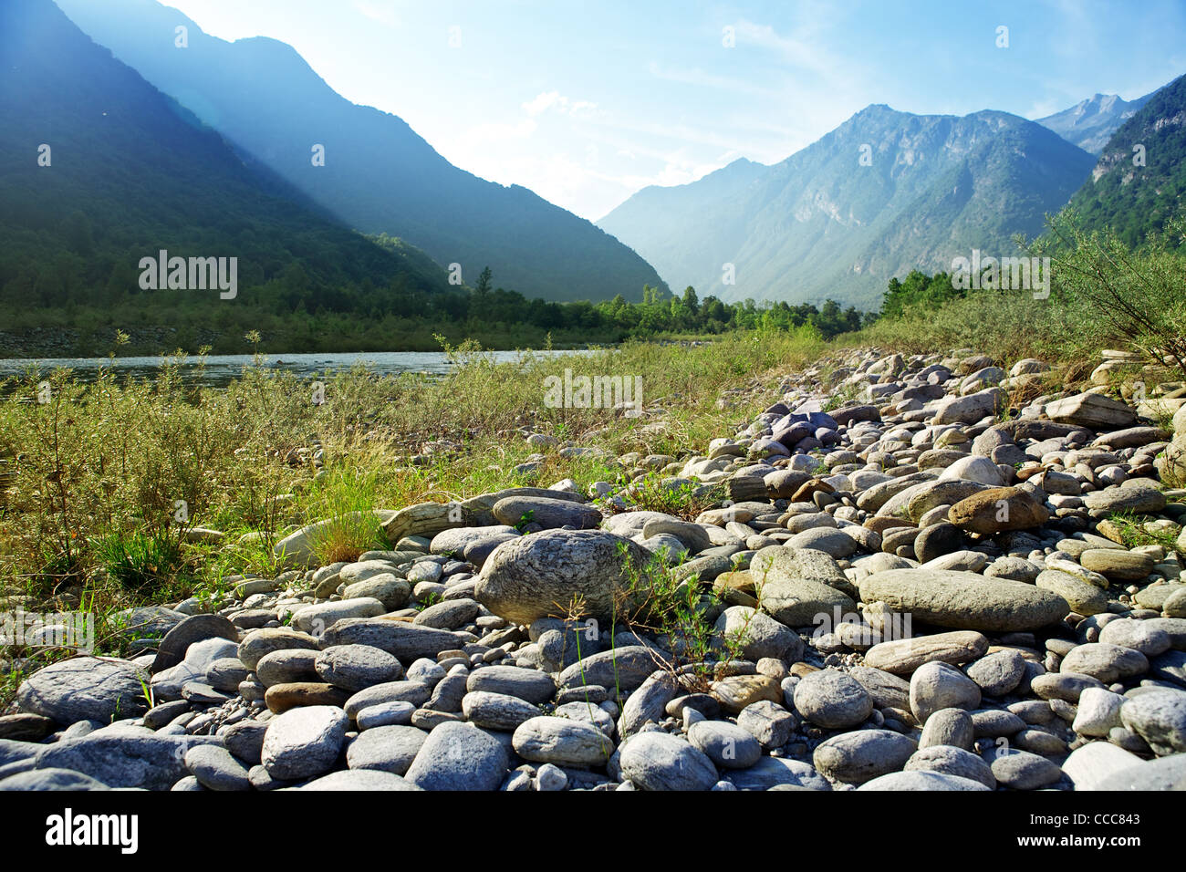 Maggia valley in the Switzerland mountains Stock Photo