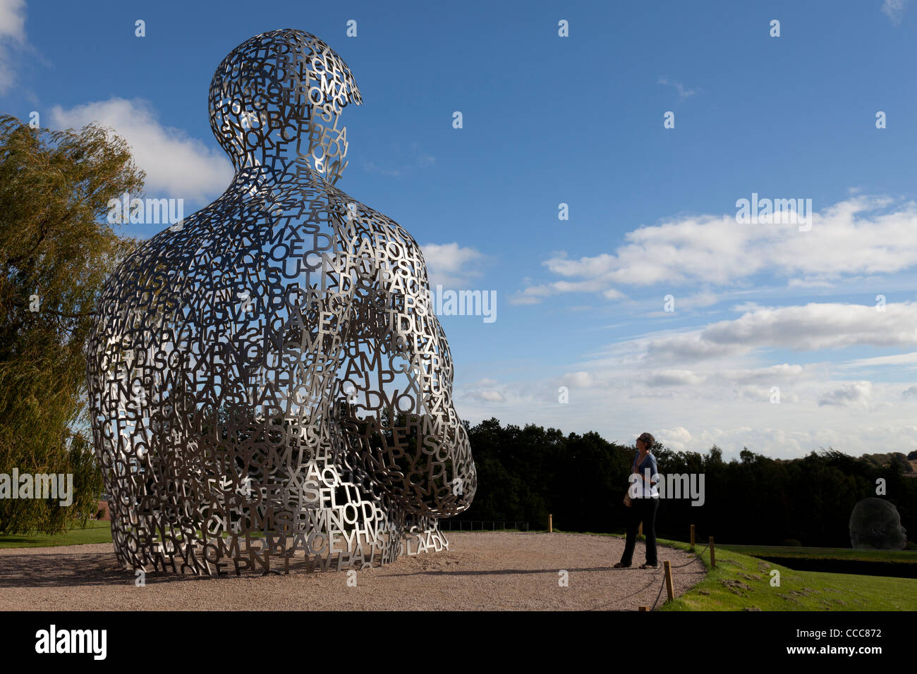 House of Knowledge by Jaume Plensa at Yorkshire Sculpture Park,UK Stock