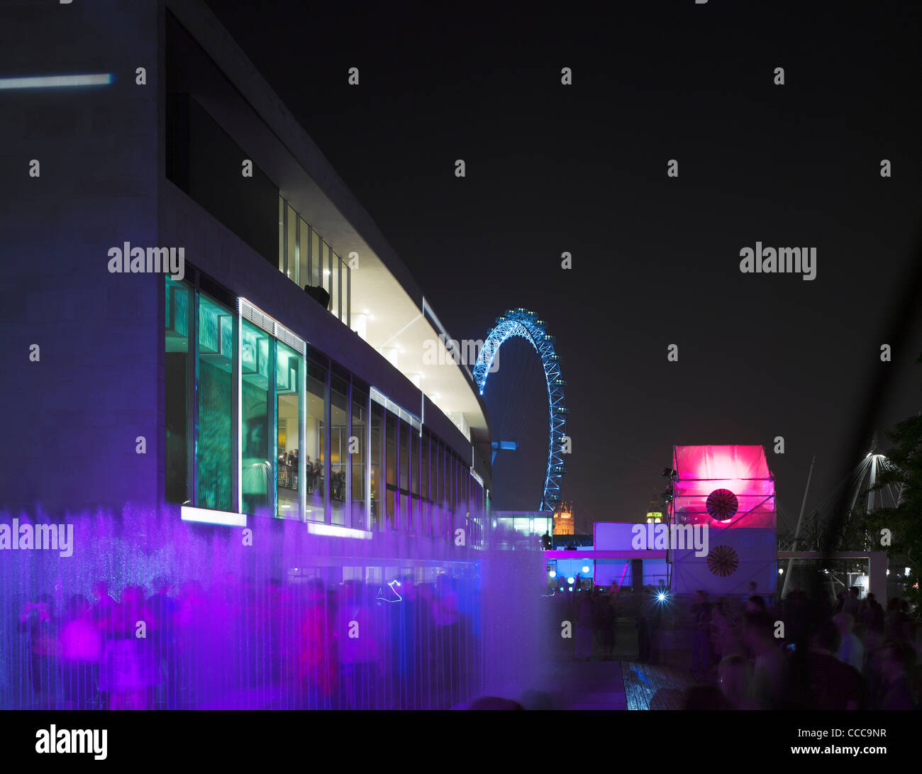 ROYAL FESTIVAL HALL RIVERFRONT VIEW NIGHT AT OPENING Stock Photo - Alamy