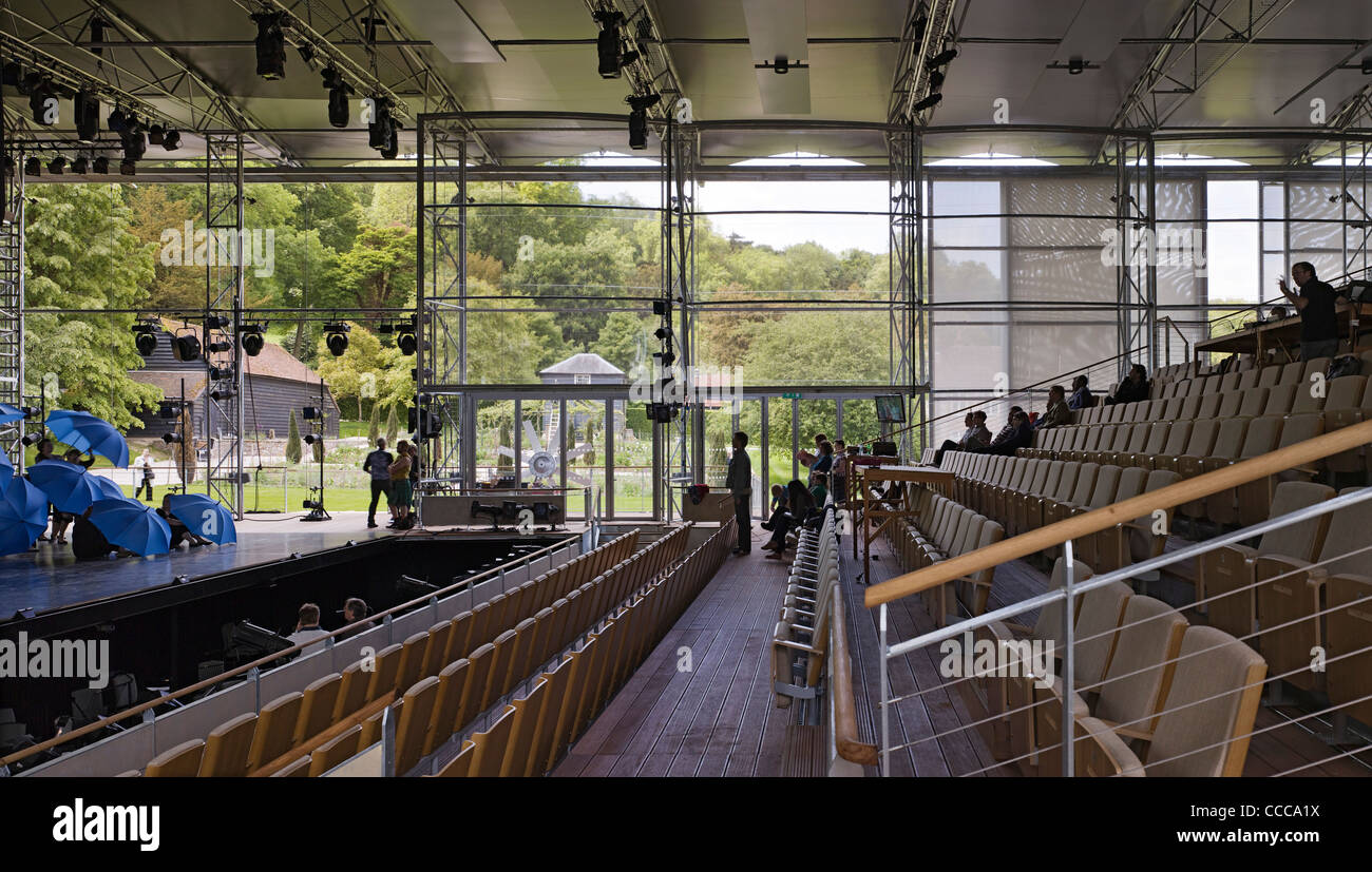 Taking Its Cue From The Traditional Japanese Pavilion [In Its Use Of Sliding Screens, Extended Platforms, Verandas And Bridges Stock Photo