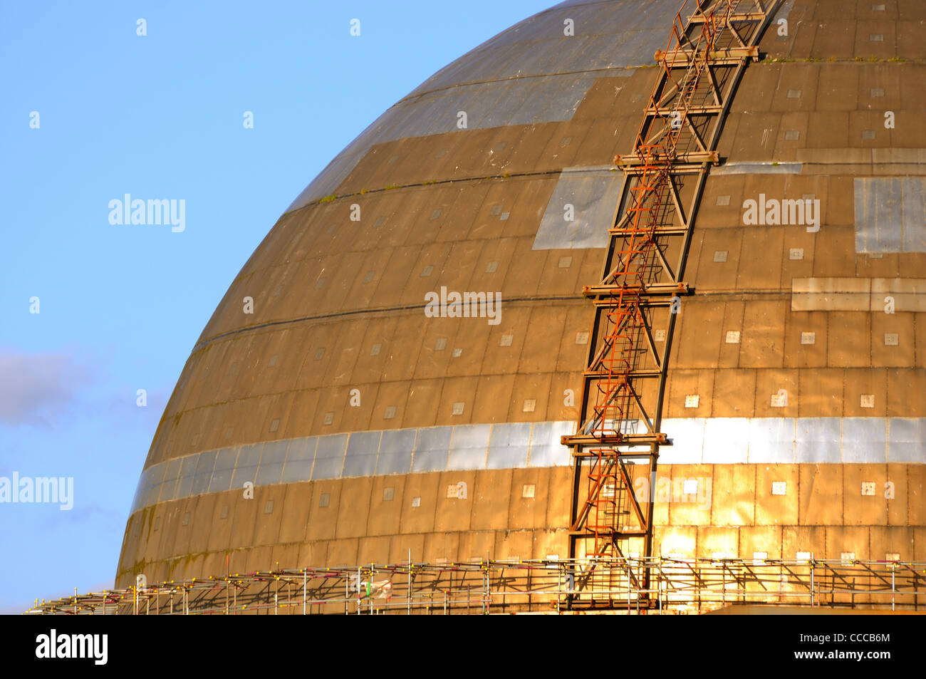 One of the decommissioned nuclear reactor buildings at Sellafield Power Station, Cumbria Stock Photo