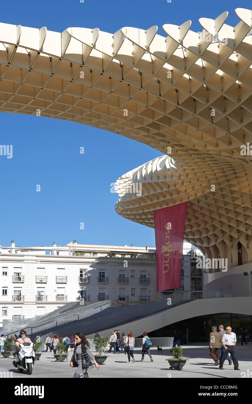 ?Metropol Parasol?,Is  The Redevelopment Of The Plaza De La Encarnacíon In Seville. Designed By J. Mayer H. Architects.The Stock Photo