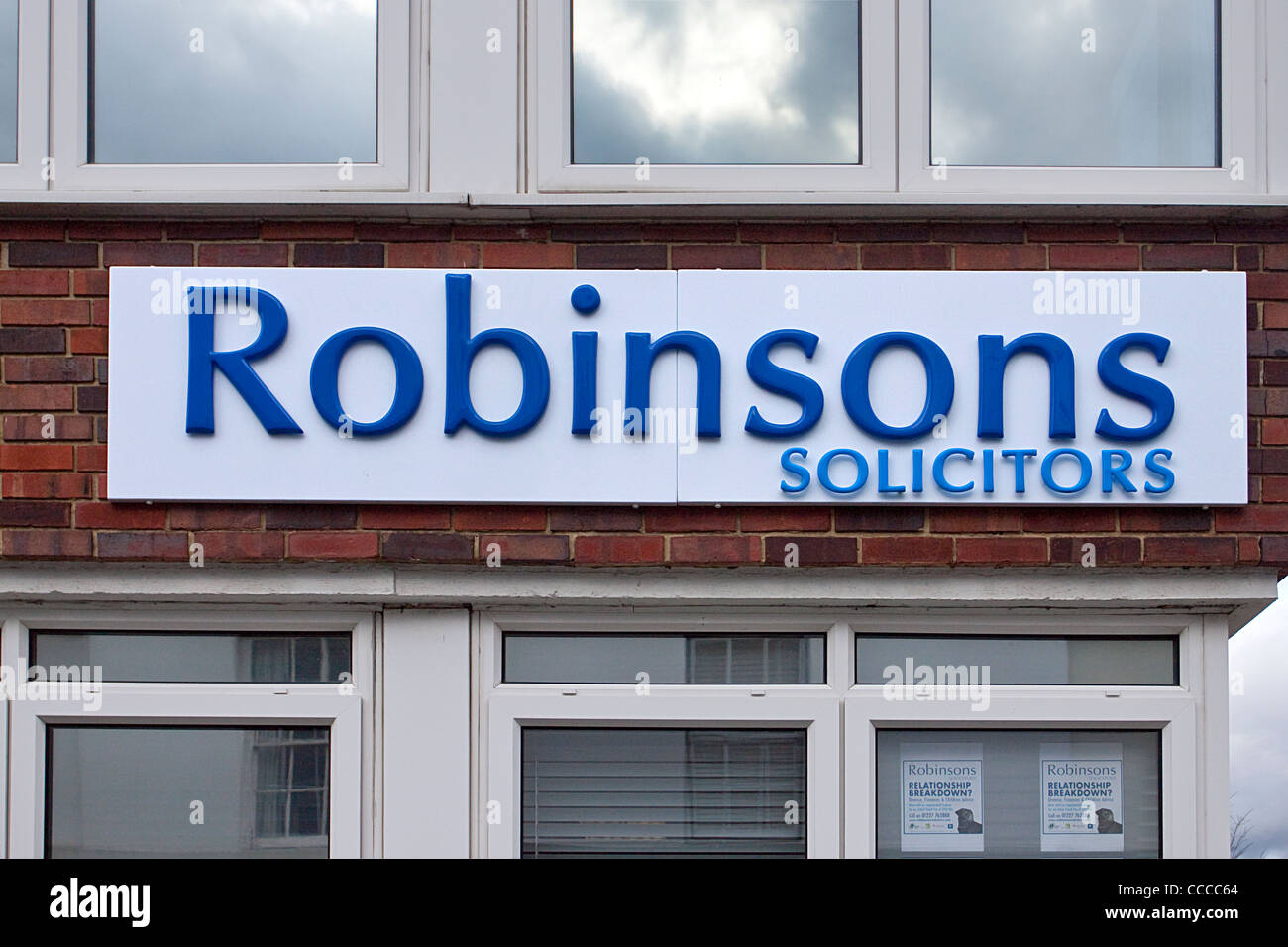 Robinsons Solicitors Canterbury UK Sign Stock Photo