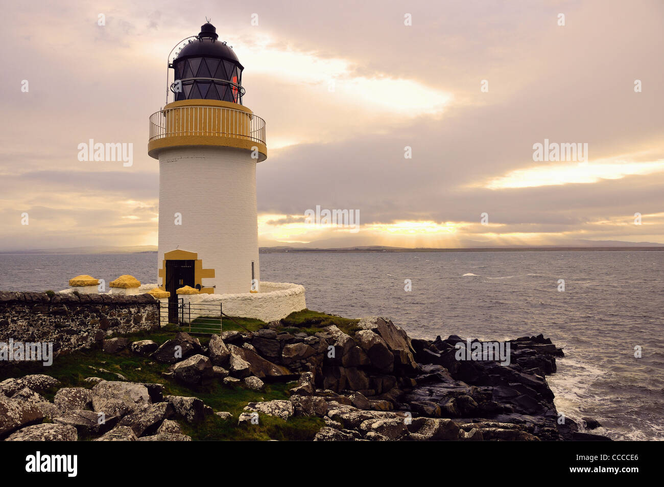 Loch Indaal Lighthouse, Islay Stock Photo