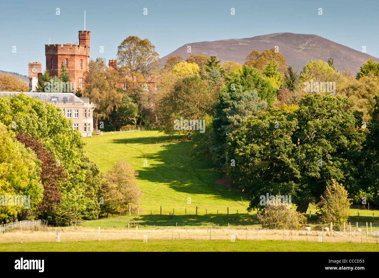 Ruthin Castle, Ruthin, Vale of Clwyd, Denbighshire, North Wales, UK Stock Photo