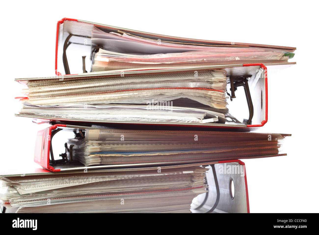 stack file Office folder on white background Stock Photo - Alamy