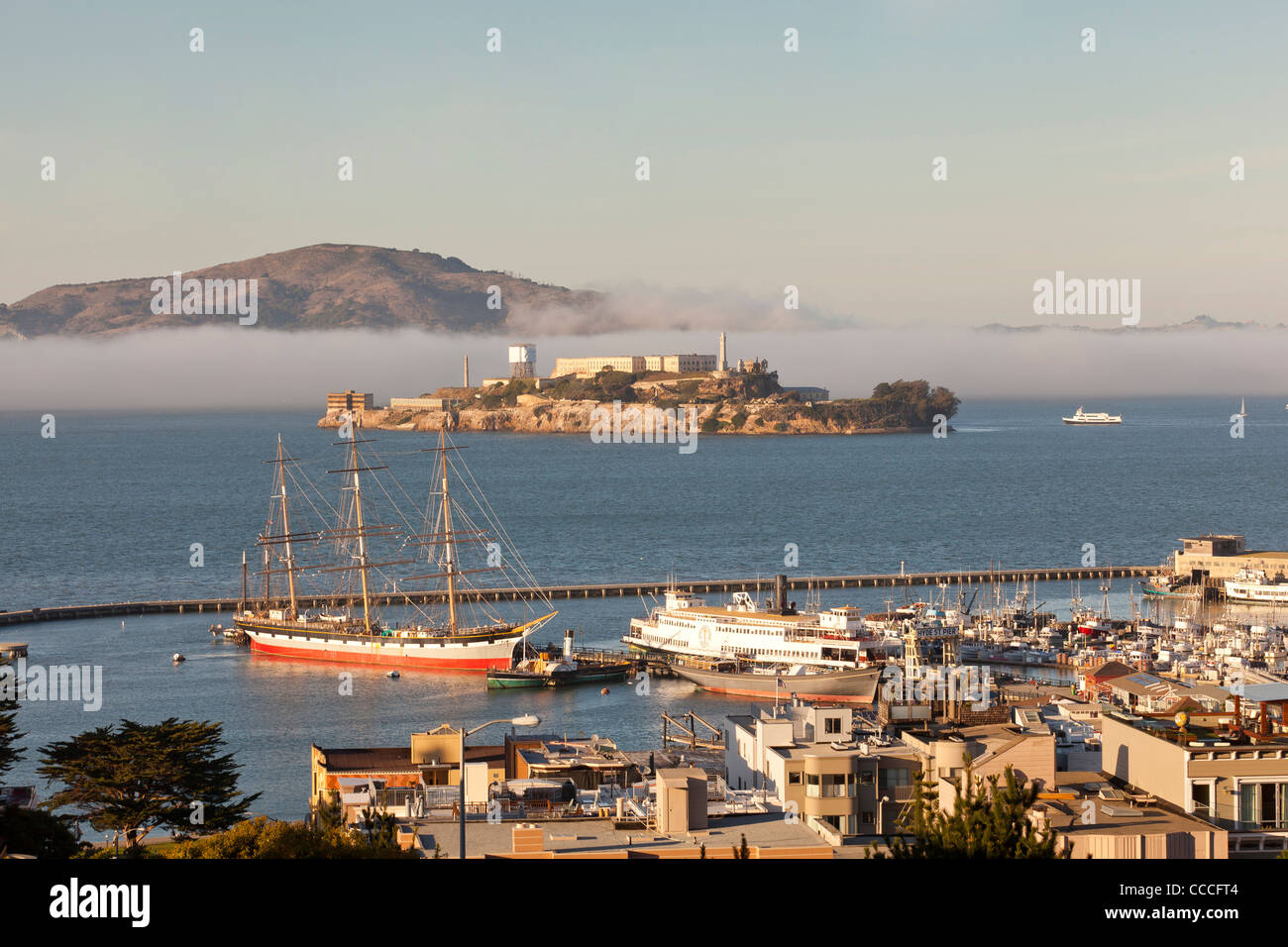A view of Alcatraz island Stock Photo
