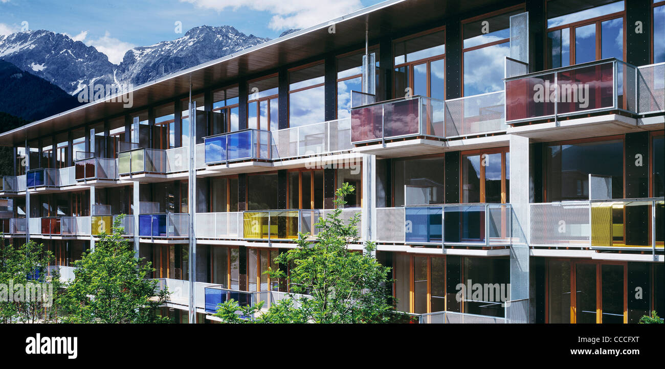 SOCIAL HOUSING TIROL, INNSBRUCK, AUSTRIA, 2002 Stock Photo Alamy