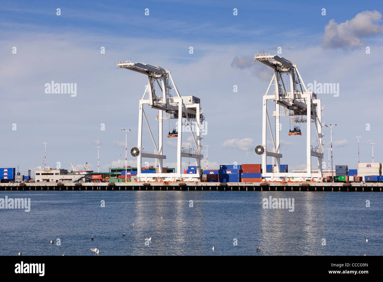 Container crane - Oakland, California USA Stock Photo