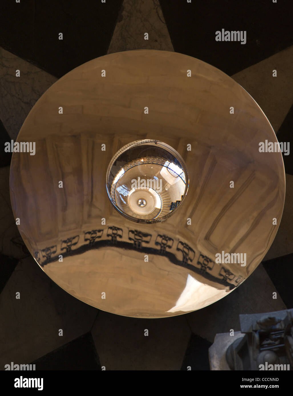 Perspectives, St Paul's Cathedral, John Pawson, London, 2011, view of mirror and lens Stock Photo