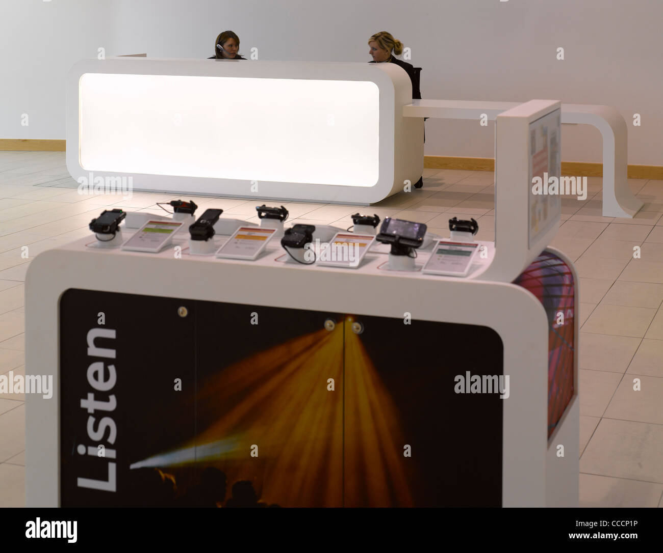 VODAFONE CALL CENTRE STOKE, RECEPTION AREA Stock Photo Alamy