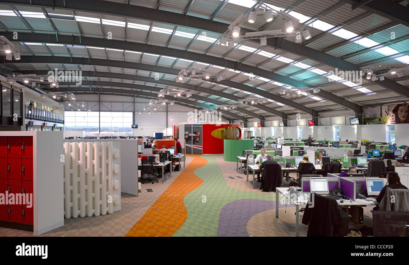VODAFONE CALL CENTRE STOKE, OVERALL INTERIOR VIEW Stock Photo Alamy