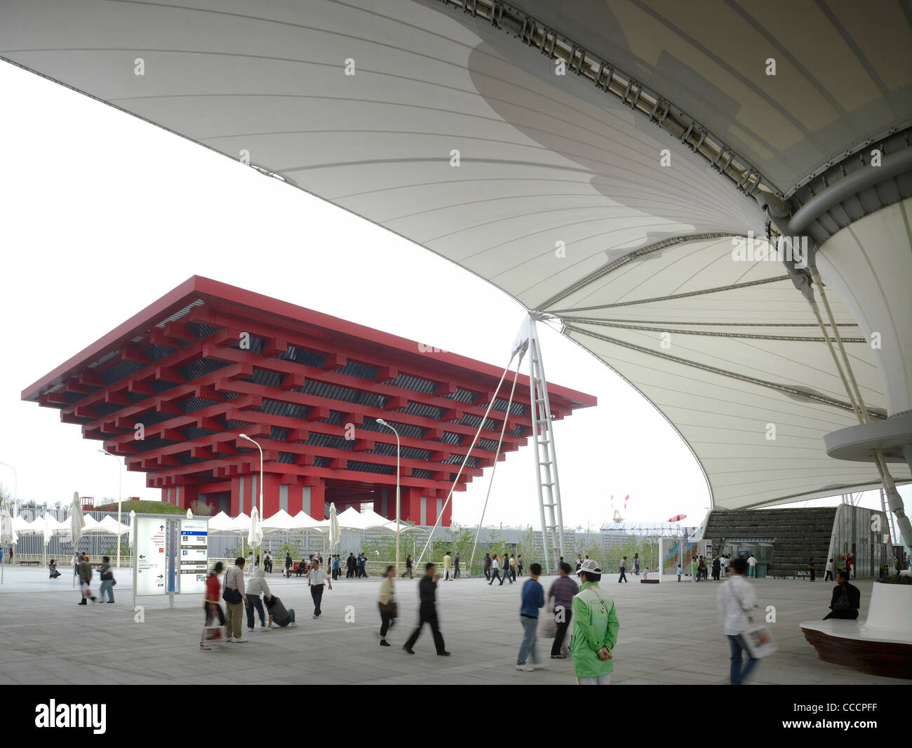 Pavilion Features  The Main Structure Of The China Pavilion, The Crown Of The East Stock Photo