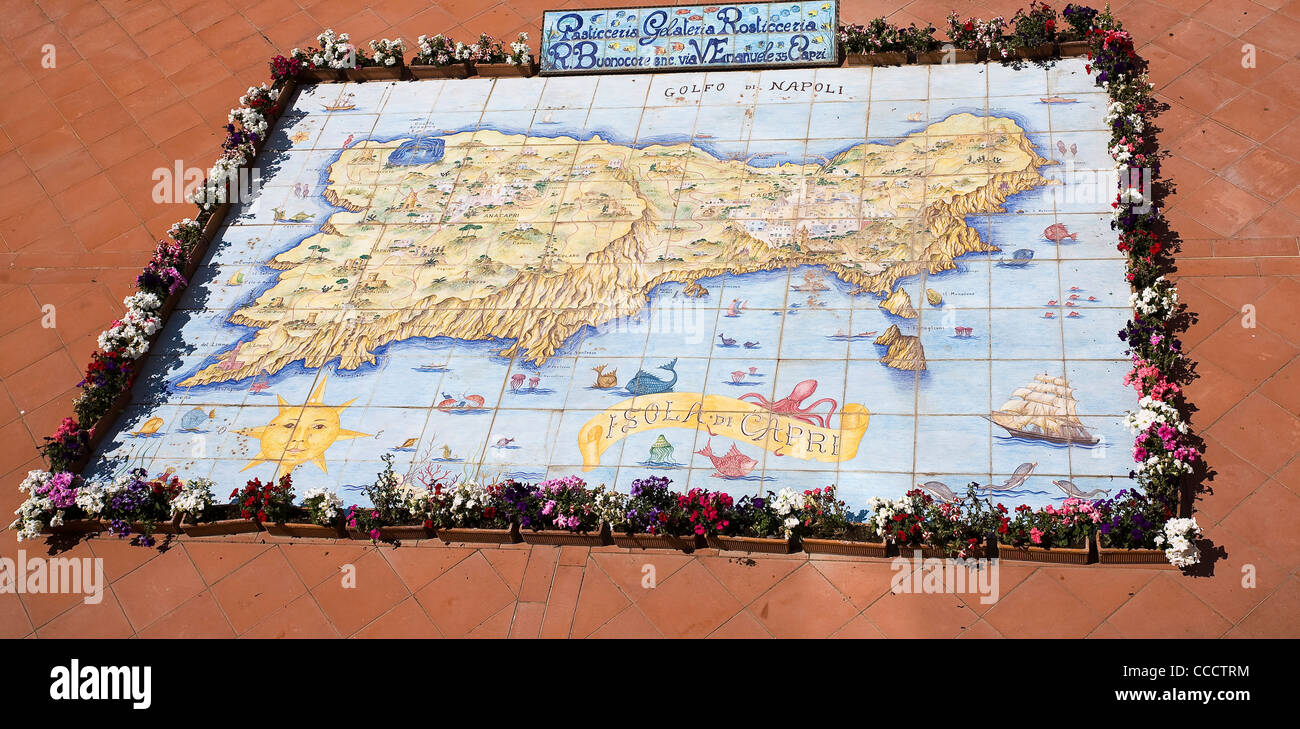Map of capri island hi-res stock photography and images - Alamy