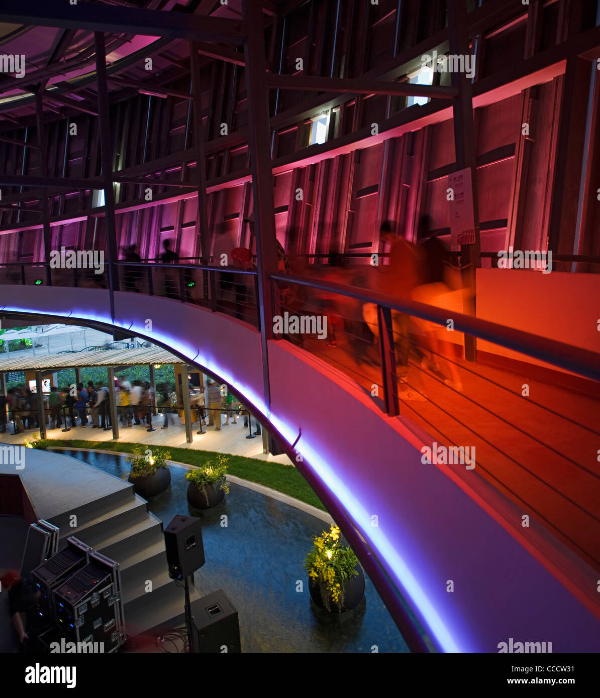 The MusicBoxLike Singapore Pavilion Is A TwoStory Structure With An Urban Symphony Theme. The