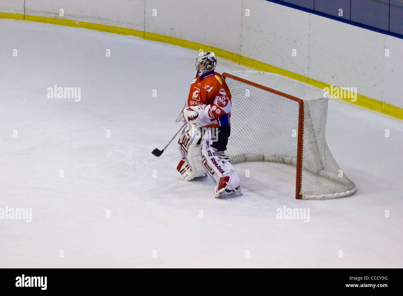 The loneliness of the goalkeeper Stock Photo