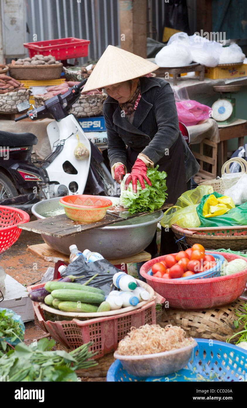 Central Market Dalat Vietnam Stock Photo