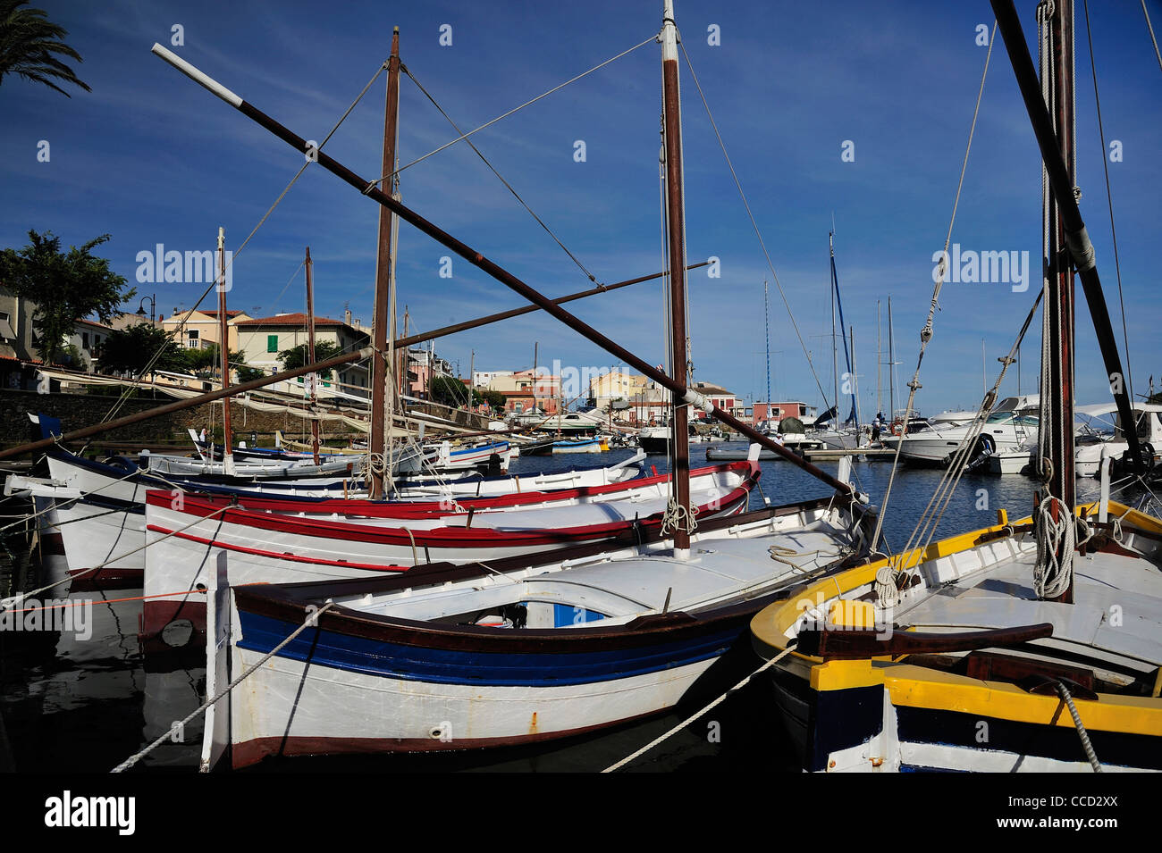 Touristic harbour, Stintino village, Sardinia, Italy, Europe Stock ...
