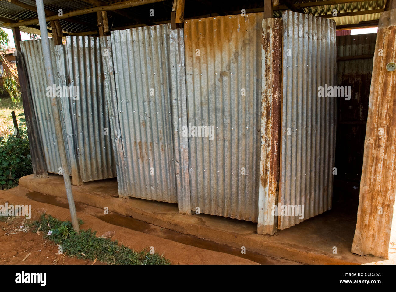 The outside Toilets at Nekemte Hospital in Ethiopia on February 6, 2009 in Nekempte, Ethiopia. Stock Photo