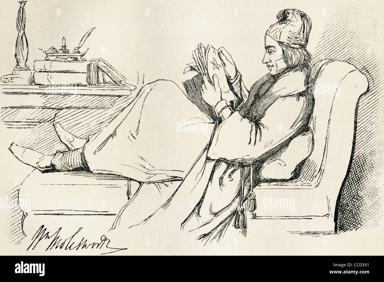 Sir William Molesworth, 8th Baronet, 1810 – 1855. British politician. From The Maclise Portrait Gallery, published 1898. Stock Photo