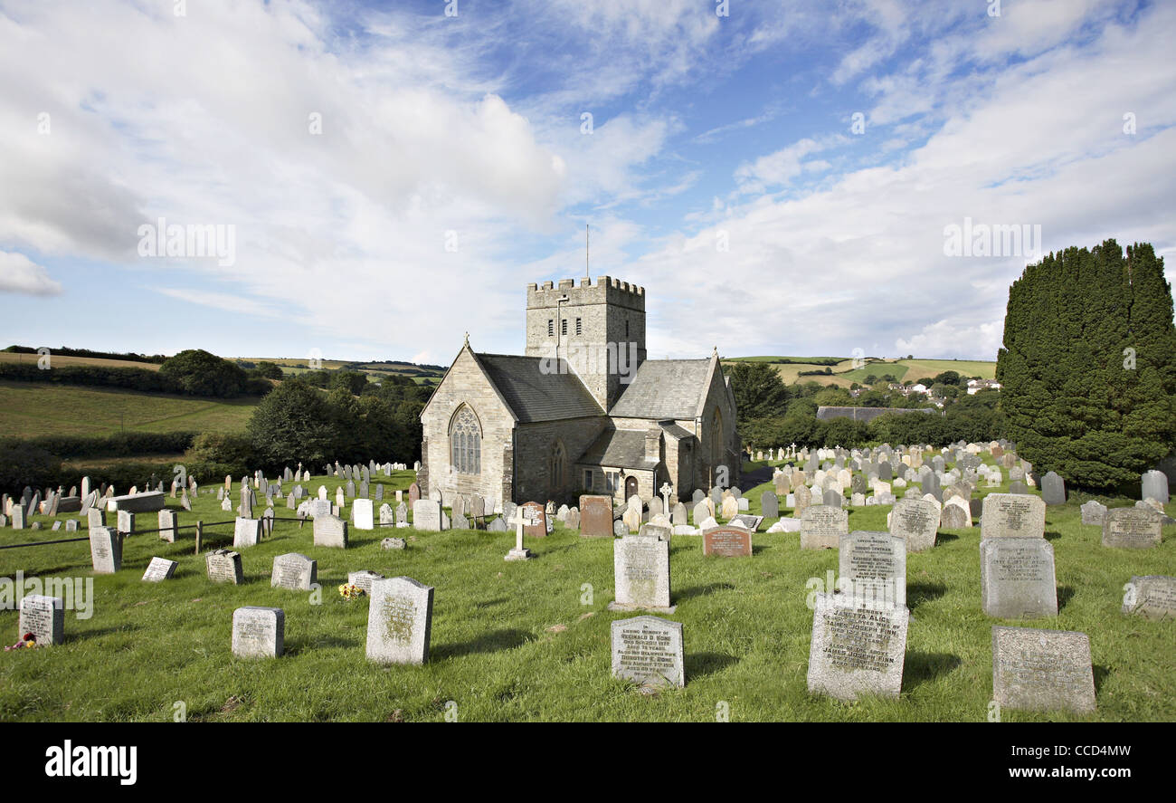 Church of St Andrew, Aveton Gifford, Devon Stock Photo Alamy