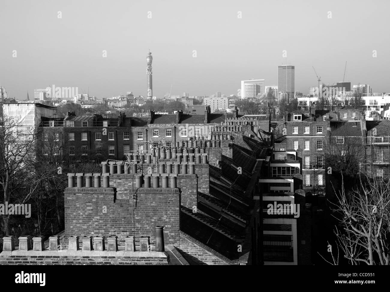 Victorian roof tops Black and White Stock Photos & Images - Alamy