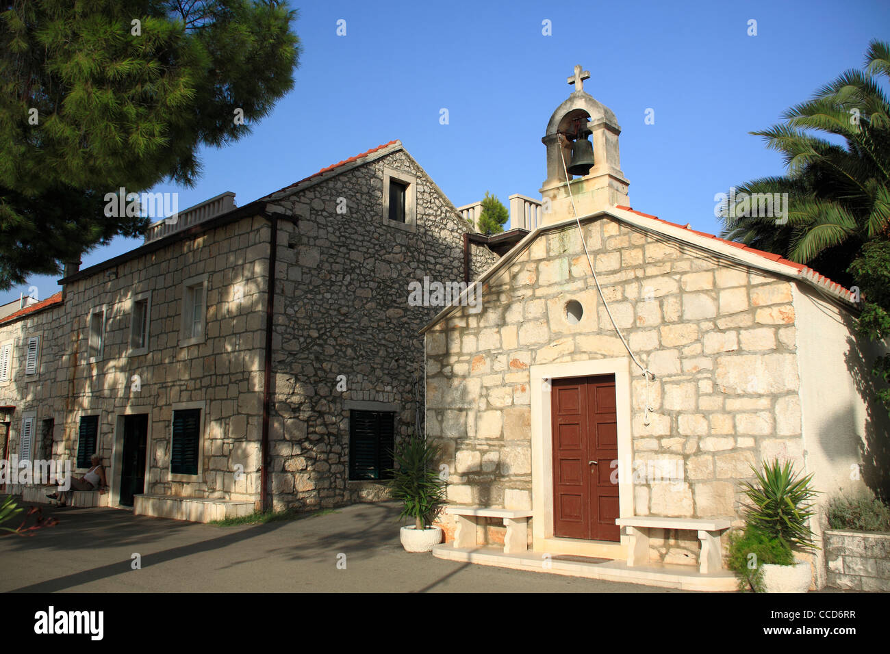Little church in Loviste, Croatia Stock Photo