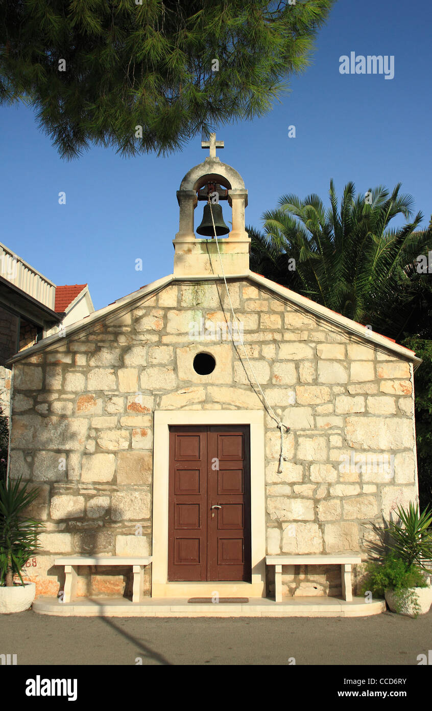 Little church in Loviste, Croatia Stock Photo