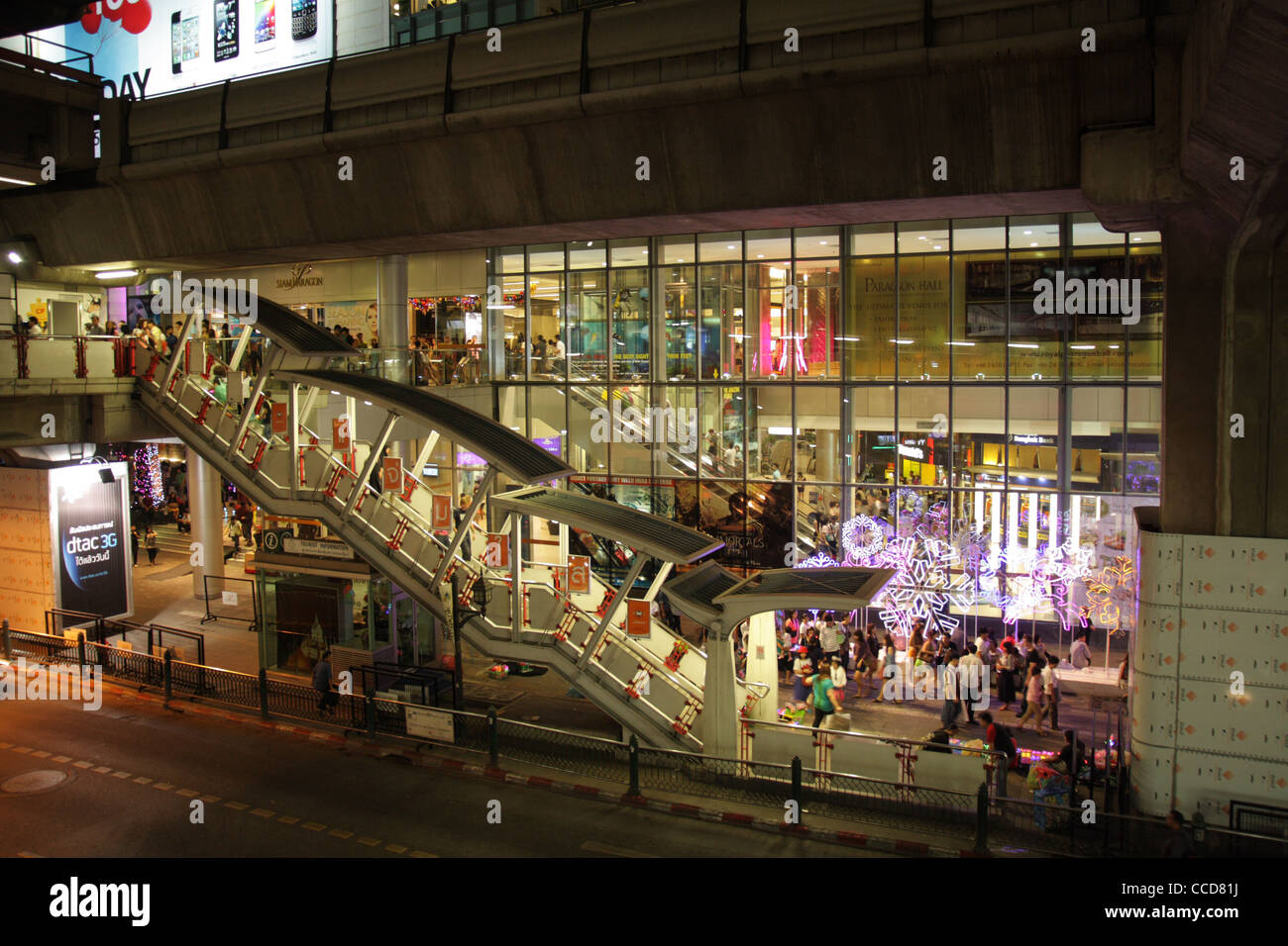 BTS railway at Siam BTS Station in Bangkok Stock Photo Alamy