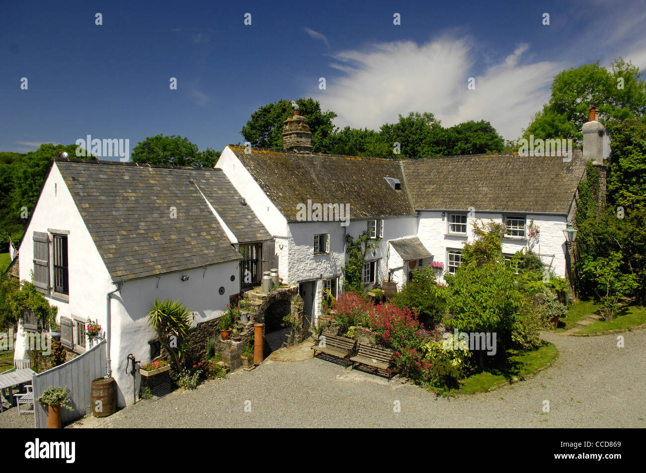 Farmhouse, Devon, UK Stock Photo Alamy