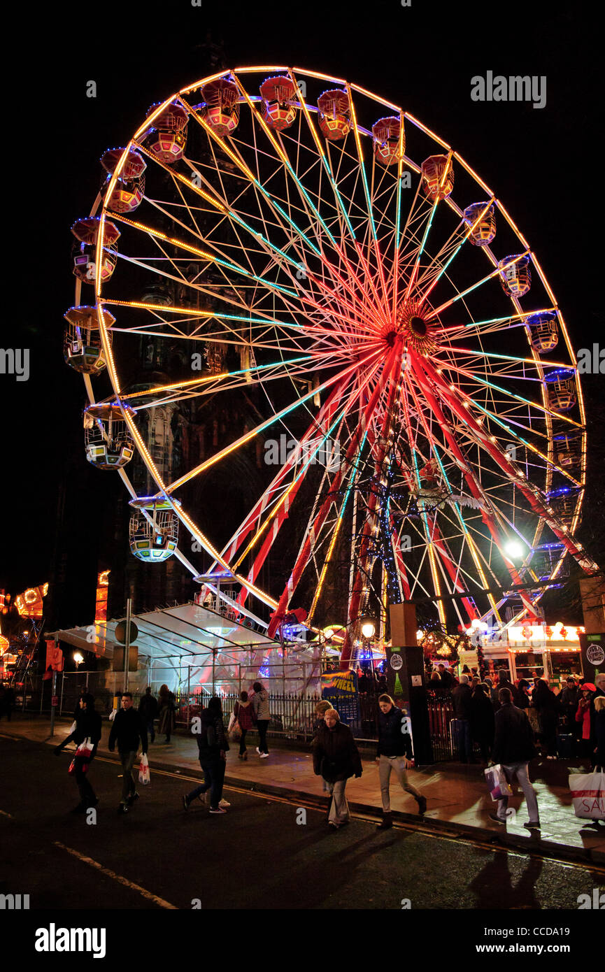 The Big Wheel near the Scott Monument in Princes Street Edinburgh