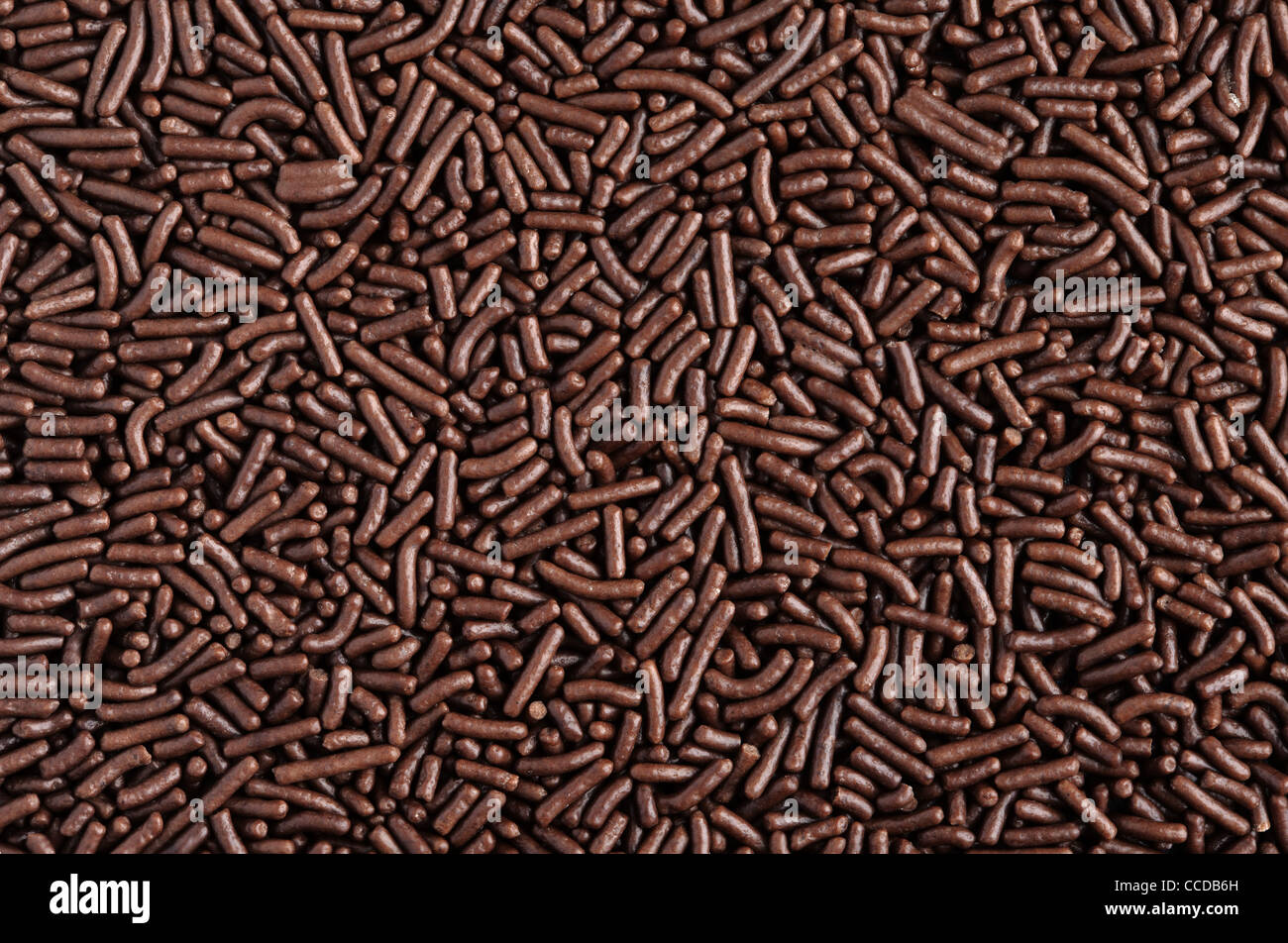 Chocolate Vermicelli Background (Chocolate Sprinkles) Stock Photo