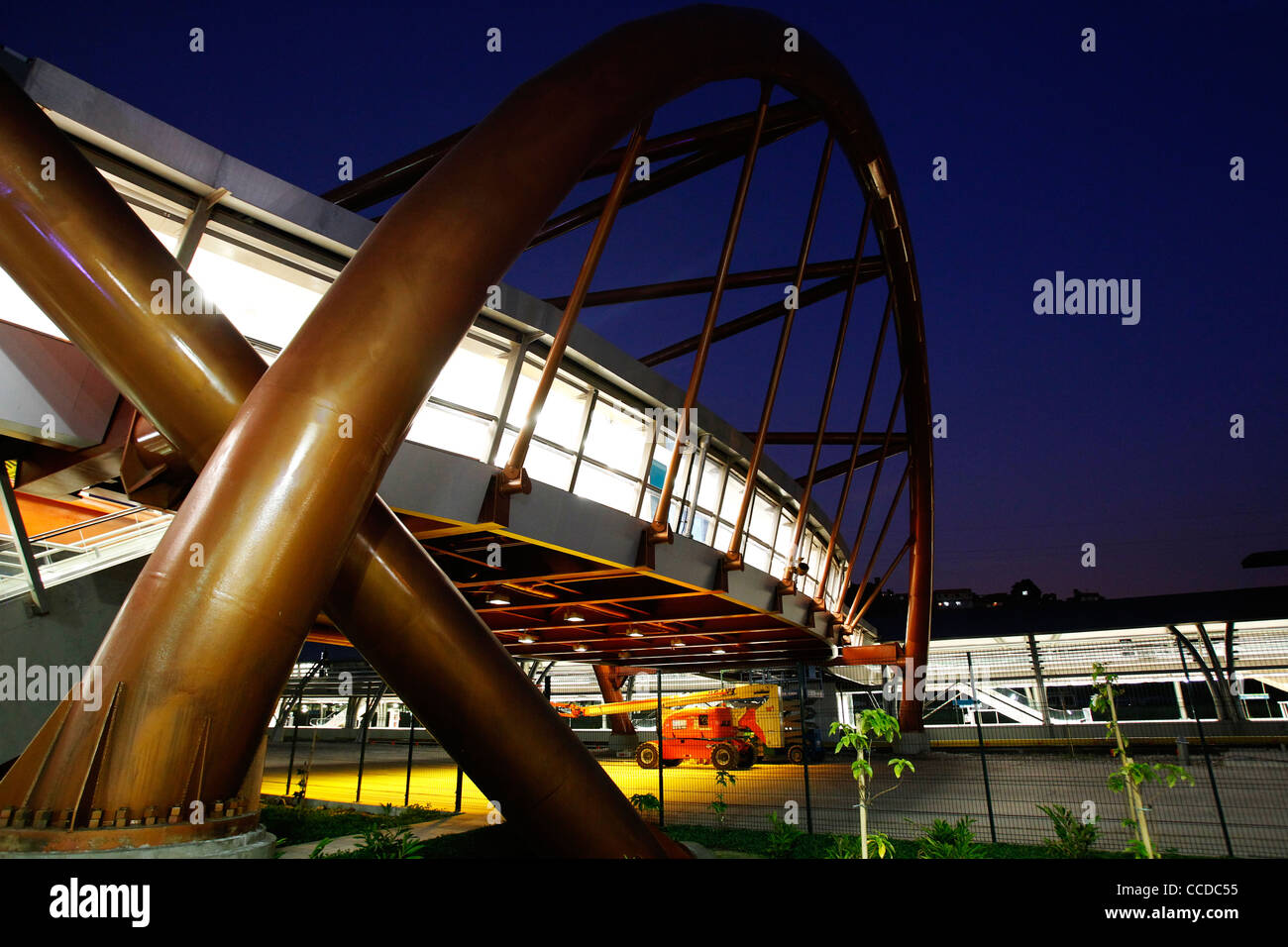 New metro station at the centre of Rio de Janeiro town early in the morning, Brazil. Stock Photo