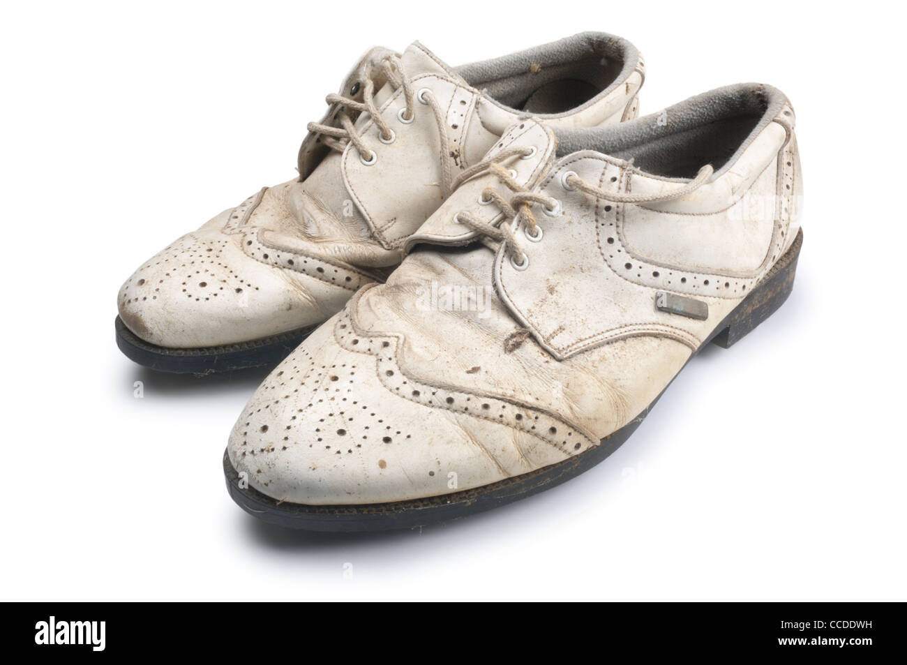 Old Golf Shoes - John Gollop Stock Photo