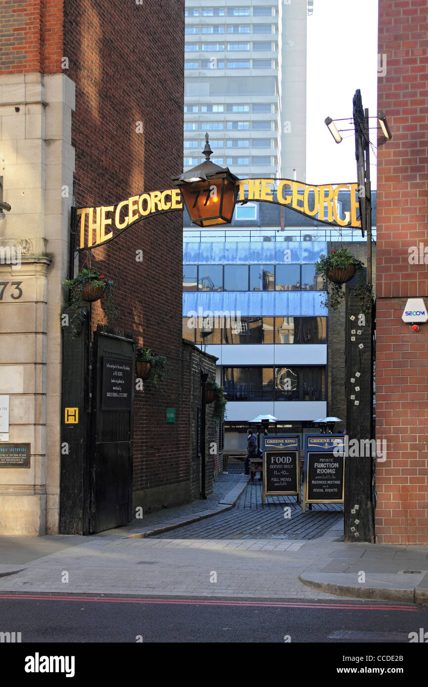 The George pub London England UK Stock Photo
