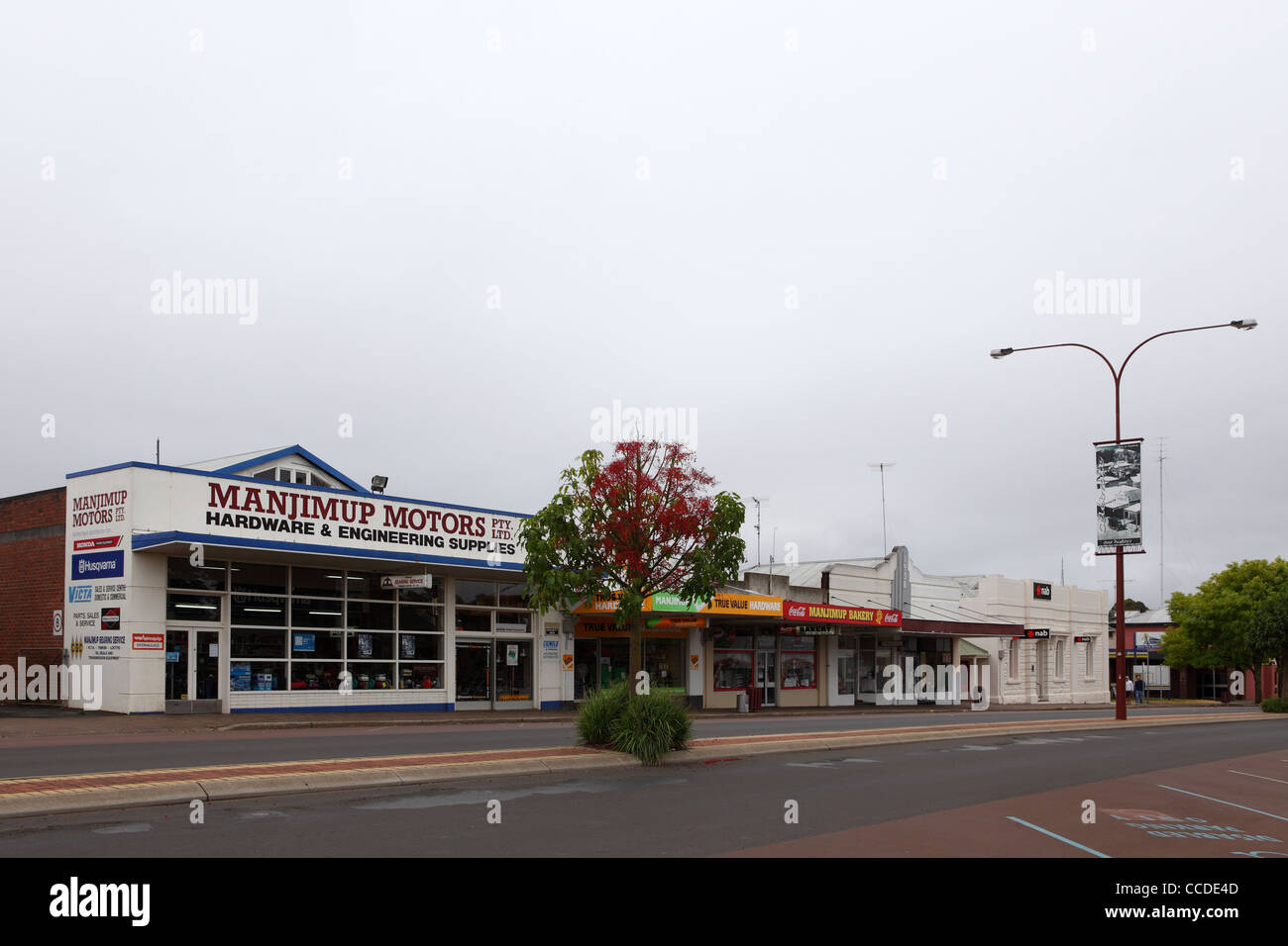 Shops in Giblett Street, Manjimup, Western Australia, Australia Stock